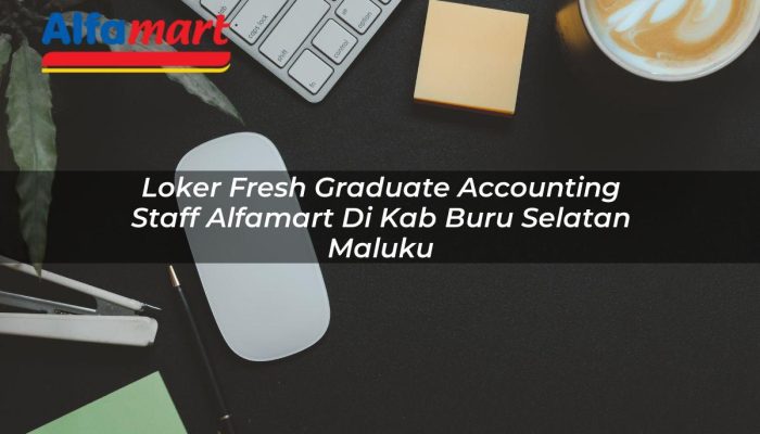Loker Fresh Graduate Accounting Staff Alfamart di Kab. Buru Selatan, Maluku Tahun 2025