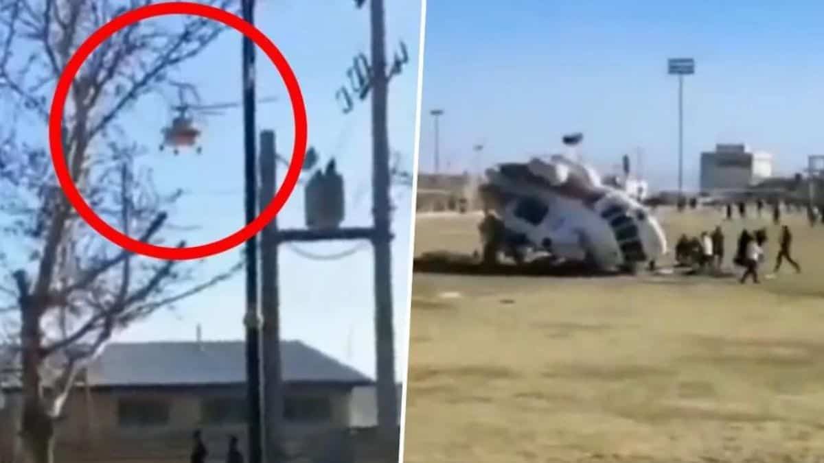 Detik-detik Helikopter Menteri Iran Jatuh